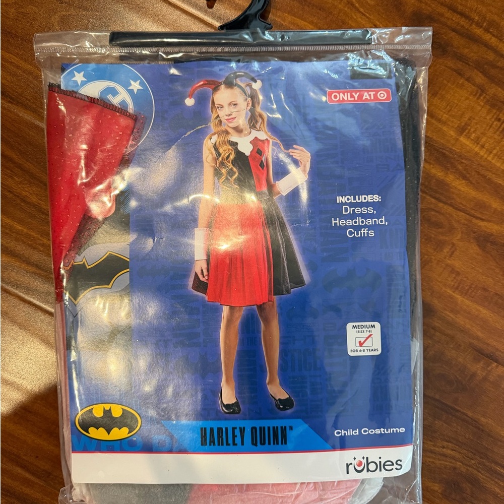 New Target DC Harley Quinn Girl’s Costume size 6-8